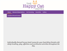 Tablet Screenshot of happycathotel.com
